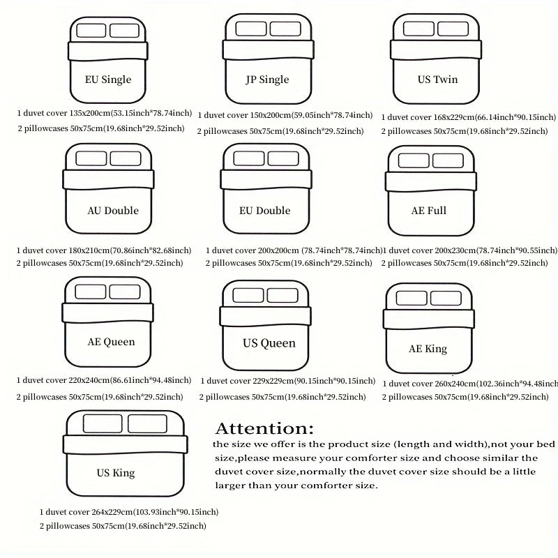 3pcs Satin Duvet cover set (1*Duvet Cover