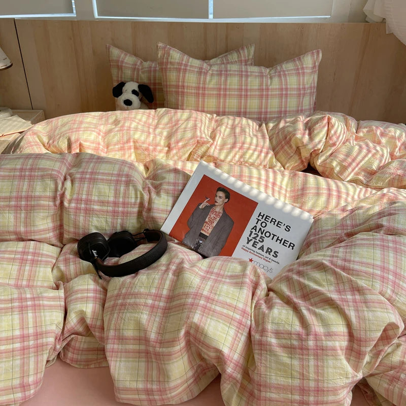 100% cotton Soft Bedding Set Stripe Printing